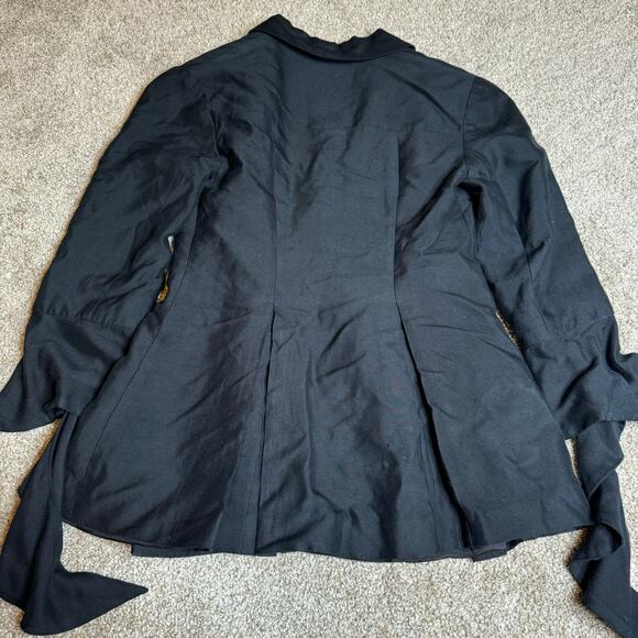 C/Meo Collective We’ll All Be Alright Double Breasted Blazer Peplum Black Sz XS - Picture 4 of 4
